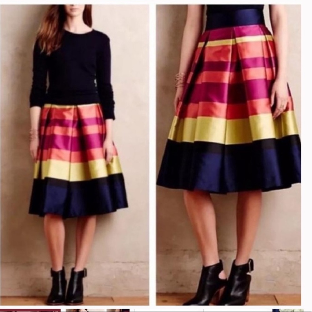NWOT Anthropologie Moulinette Soeurs Pleated Skirt | 6 - Picture 2 of 5